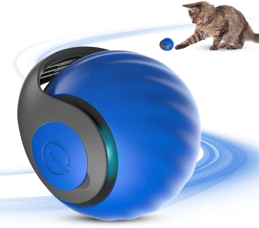 Jouets interactifs pour chats, balles pour chats d'intérieur, chiens, balle roulante, balle roulante à activation par mouvement avec contrôle tactile, balles interactives à déplacement automatique, jouets pour grands et petits animaux de compagnie