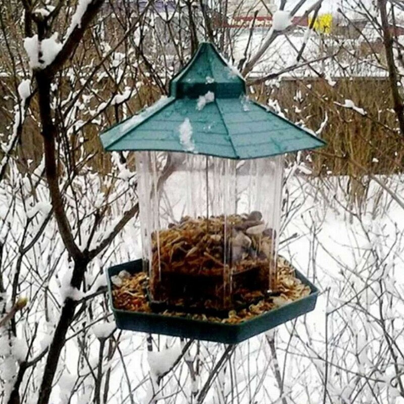 Boîte de nourriture pour oiseaux suspendue et étanche