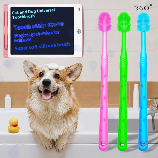 Small Dog Pet Silicone Toothbrush Tooth Cleaning Supplies