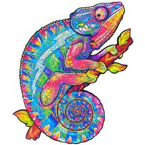 Animal building blocks irregular pattern rainbow chameleon