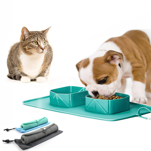 Gamelle pliable en silicone pour animaux de compagnie 