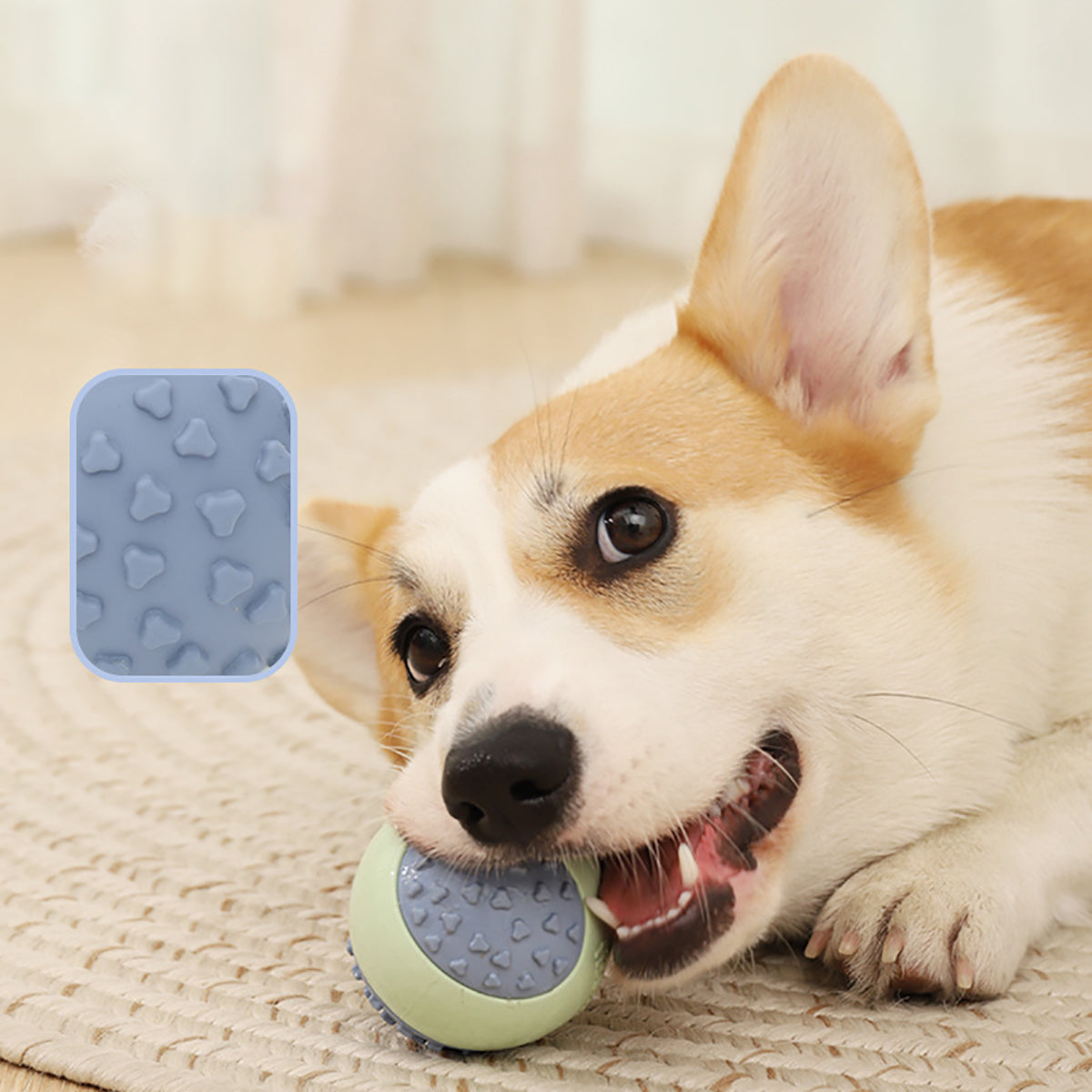 Juguete de pelota para masticar para perros, juguete duradero para masticadores agresivos, un juguete de goma natural para perros grandes y medianos que ayuda con la ansiedad por separación del perro, apto para lavavajillas