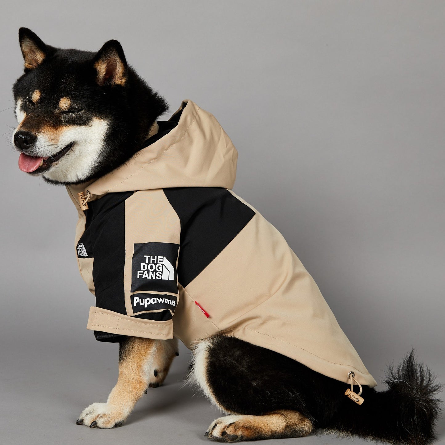 Khaki Windproof And Rainproof New Large Dog Raincoat Pet Shell Jacket