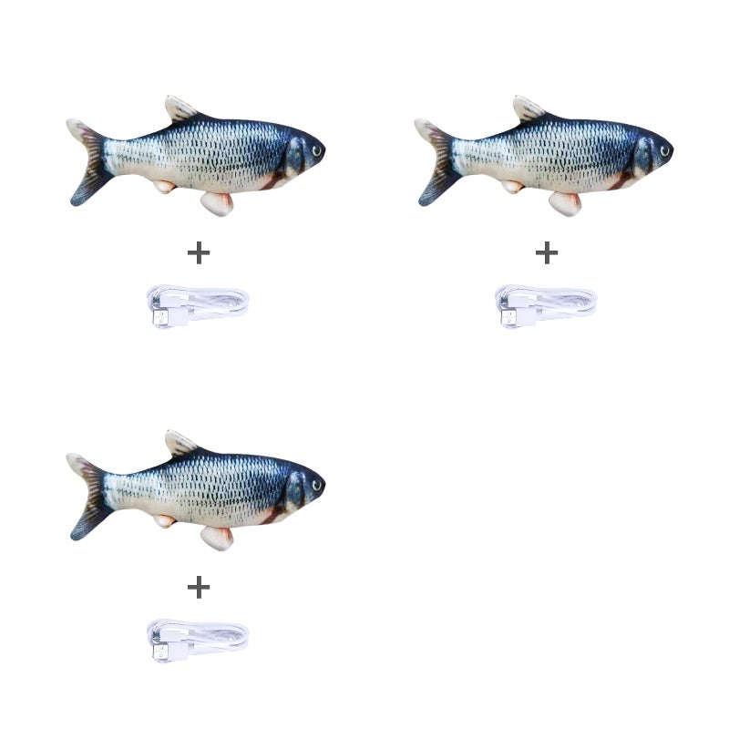 Version sans herbe à chat - Jouet de simulation de poisson sauteur électrique