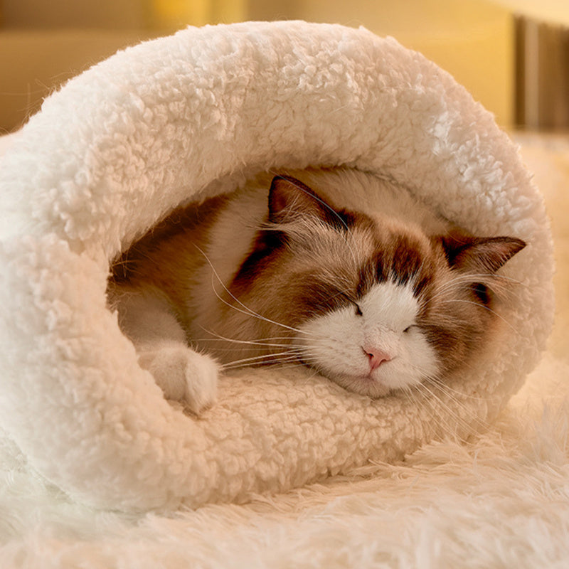 Saco de dormir cálido con bolsillo cerrado y nido para gatos