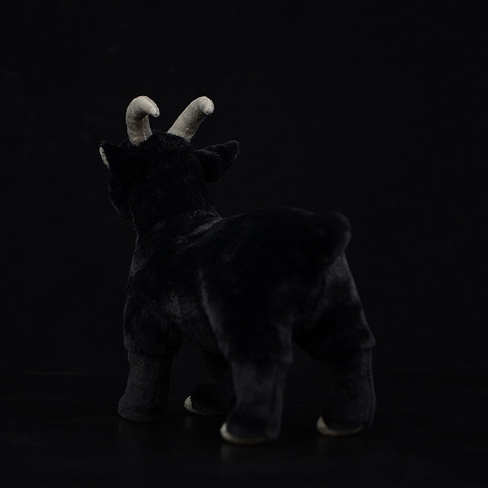 Fashionable Simple Black Goat Shaped Plush Toy