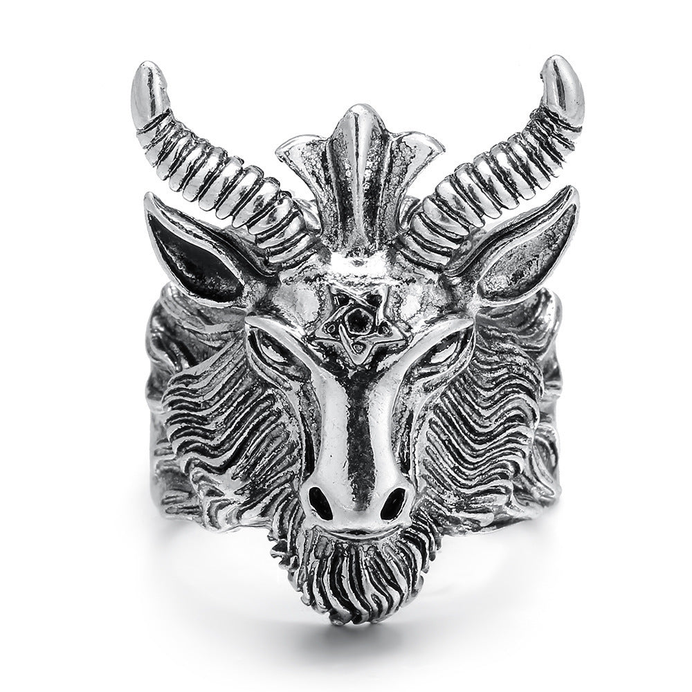 Animal sheep head ring