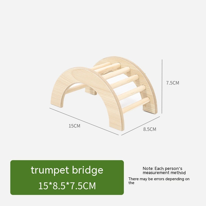 Hamster Landscaping Fence Ladder Arch Bridge Toy Decoration