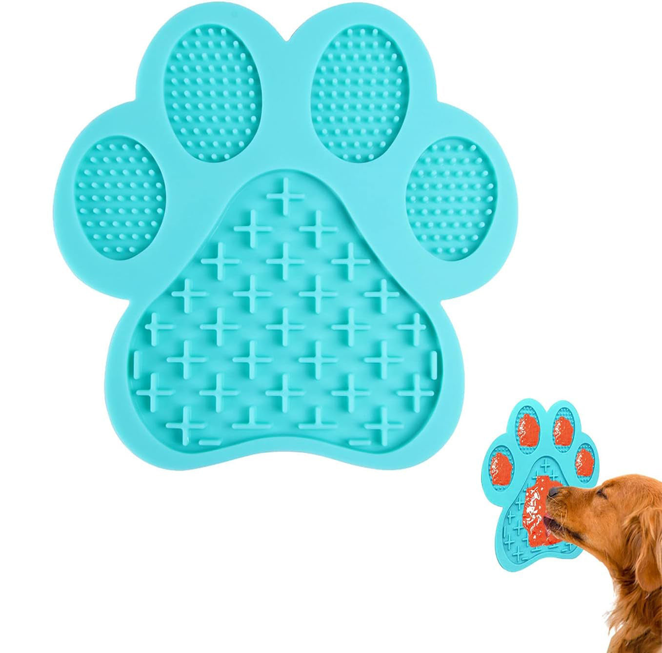 Tapis à lécher pour chien contre l'anxiété, gamelles pour chien à alimentation lente au beurre de cacahuète, tapis à lécher pour chien avec forte aspiration au mur pour le bain, le toilettage et le dressage des animaux de compagnie