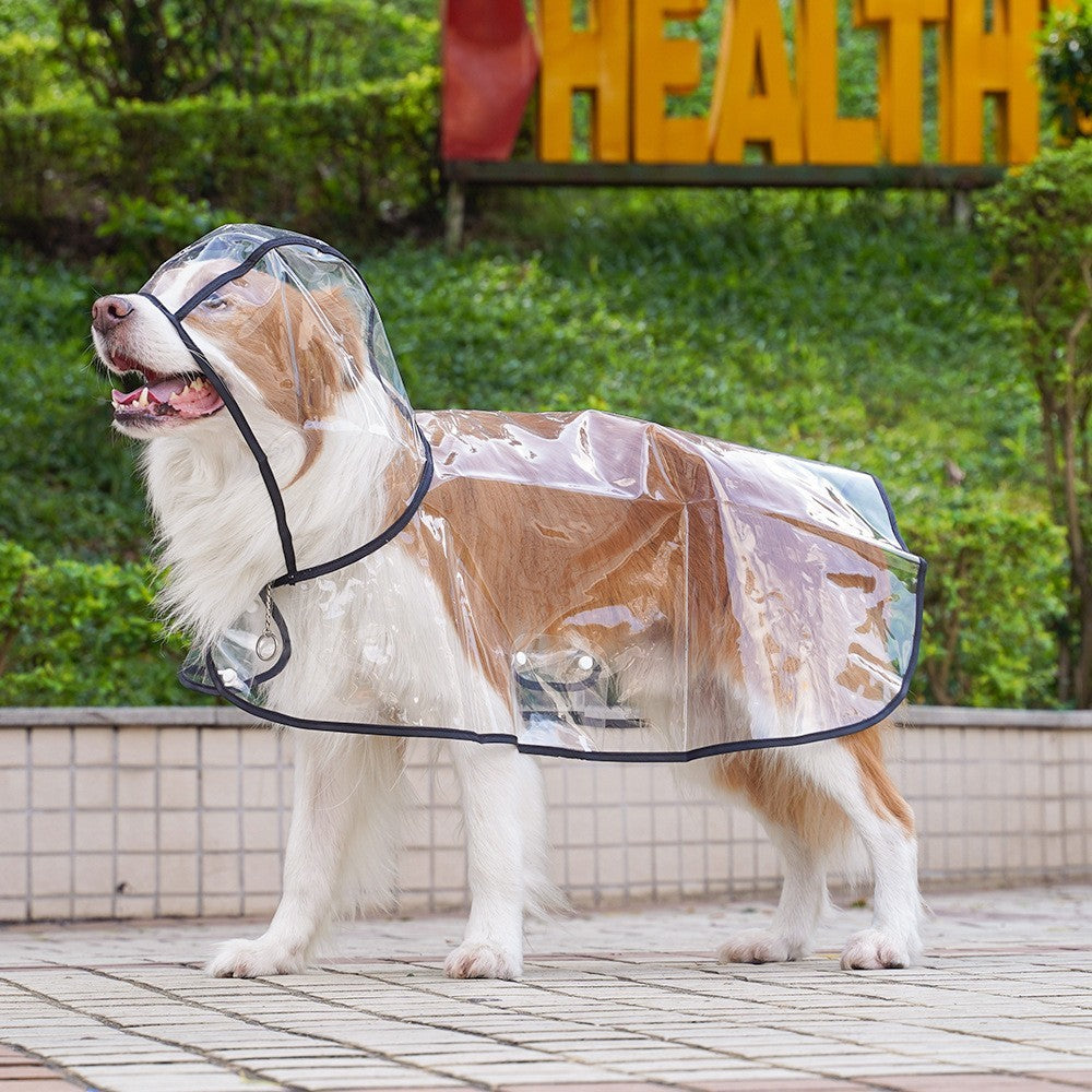 Manteau imperméable transparent pour chiens de petite et moyenne taille, vêtements imperméables pour animaux de compagnie avec veste de pluie à capuche et matériaux légers et respirants, parfaits pour les journées de marche en plein air