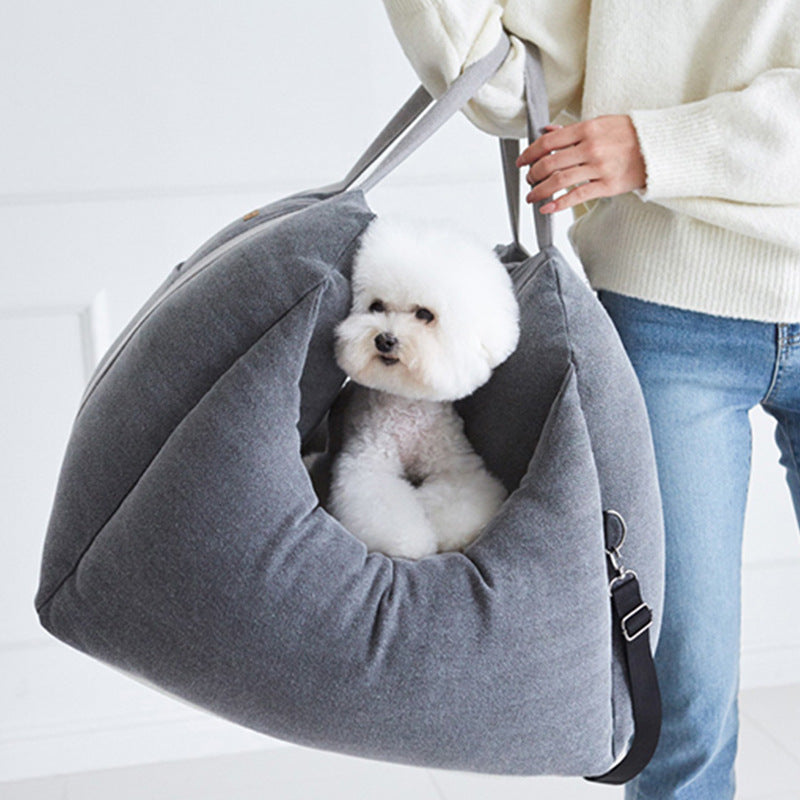 Asiento de transporte para perros y mascotas, cesta impermeable, asiento de seguridad portátil para coche, bolsas colgantes de malla para viajes, camas y sofás transpirables