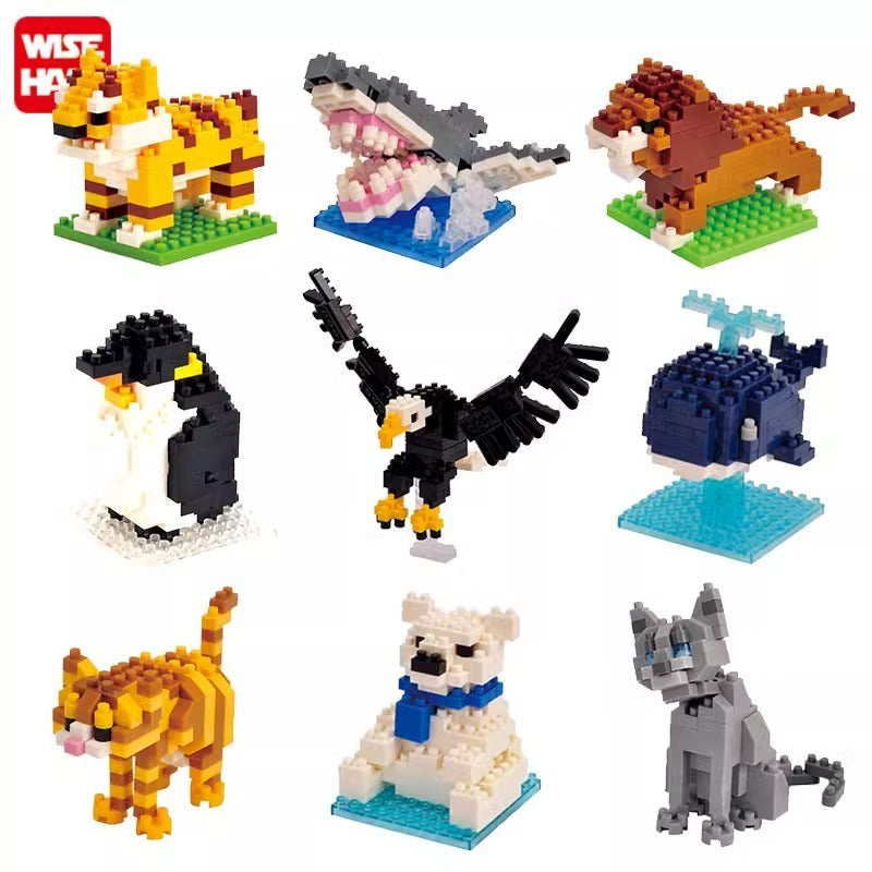 Simple Small Animal Building Block Puzzle Assembly Toy