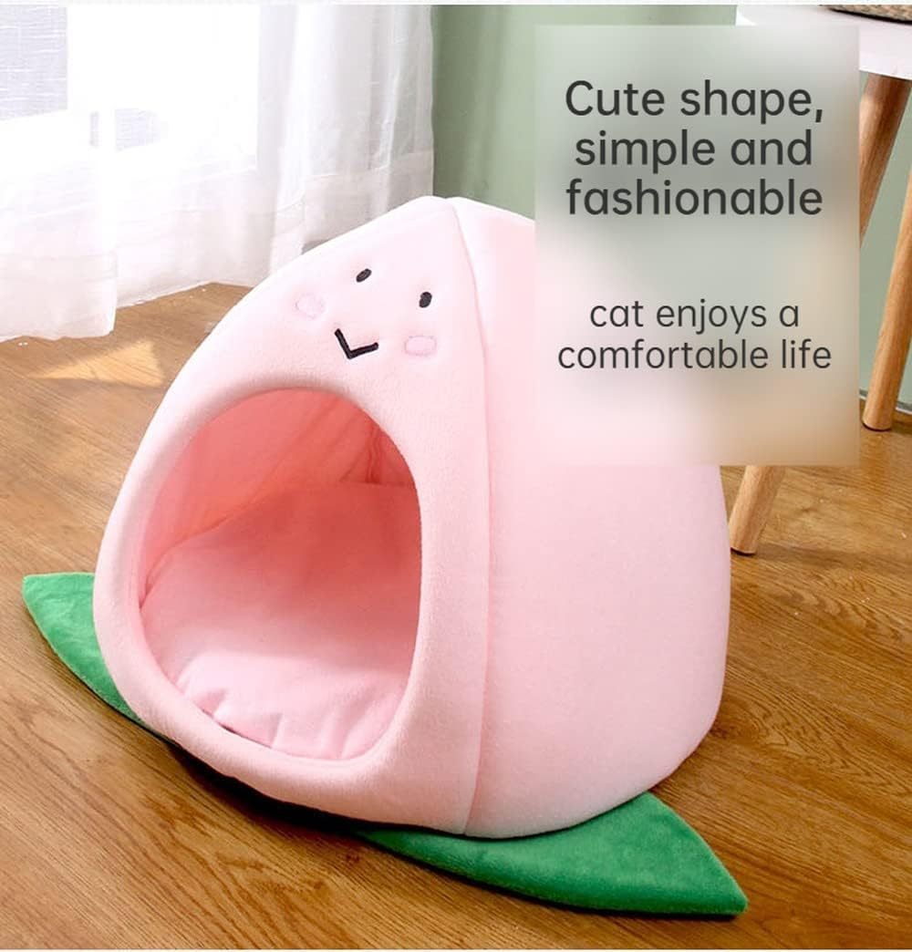 Nid De Chat Pomme De Pêche Zongzi En Forme De Canapé-lit Pour Chat Mignon Et Confortable Maison De Chat Pour Animaux De Compagnie Coussin De Nid Amovible Intérieur Multifonctionnel Décoratif Lit Pour Animaux De Compagnie Adapté Aux Petits Chats Et Chiens