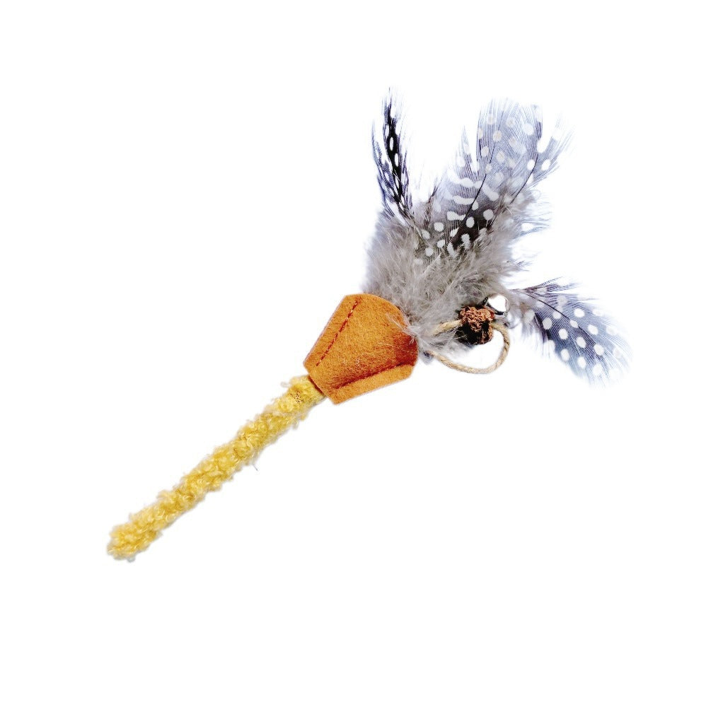 Polygonum Wood Feather Stick For Cat Pet Toy Molar Stick For Gall Fruit Polygonum Wood