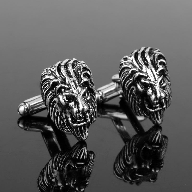 Animal roaring lion cufflinks