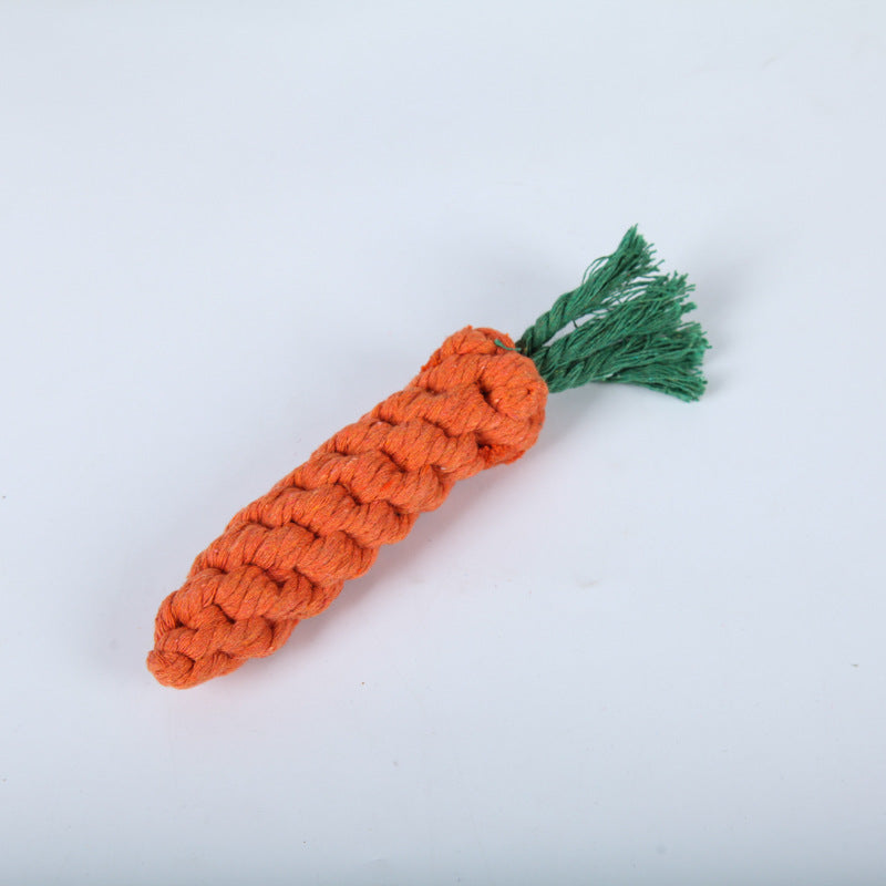 Pet carrot cotton rope modeling toy