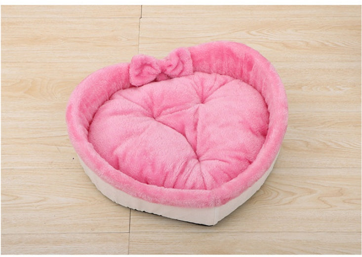 Heart Shape Soft Cozy Cat Pet Bed For Large Small Puppy Dog Cute Warm Cushion Litter Nest Basket Kennel Kitten House Accessories