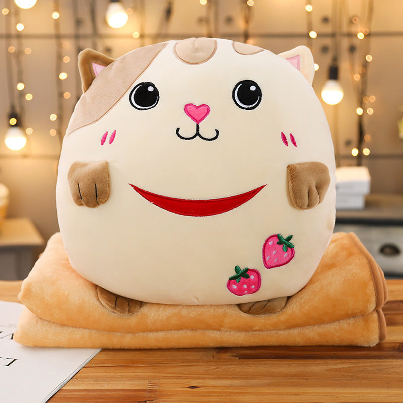 Cartoon Animal Pillow Blanket Plush Toy