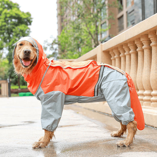 Impermeable para perro mascota cola todo incluido impermeable