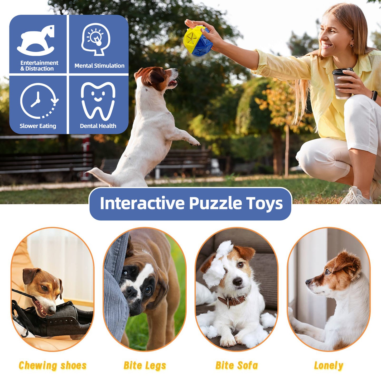 Dog And Pet Toy Ball Bite Resistant Leaking Food Ball Interactive Indoor And Outdoor Puzzle Hollow Ball