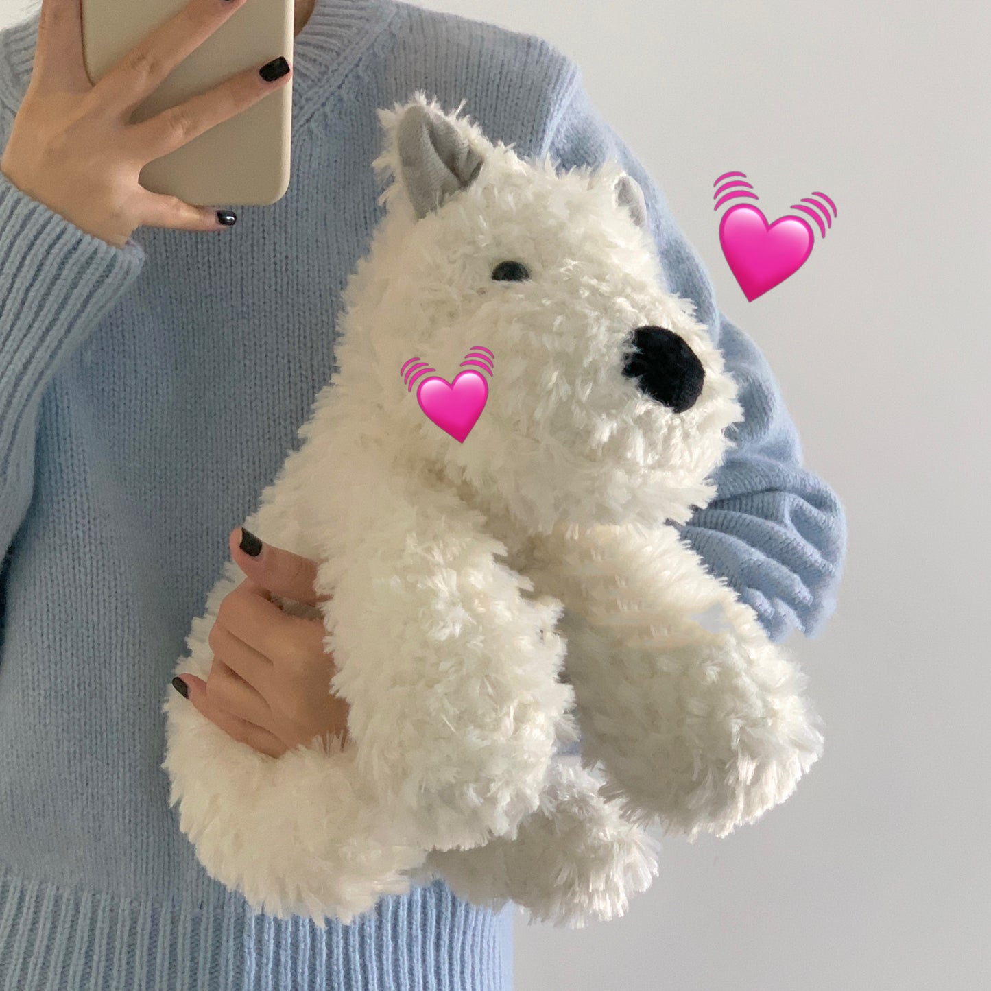 Juguete de peluche con forma de perro simple y moderno