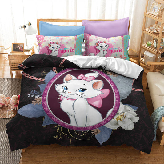 Cat print bed sheet