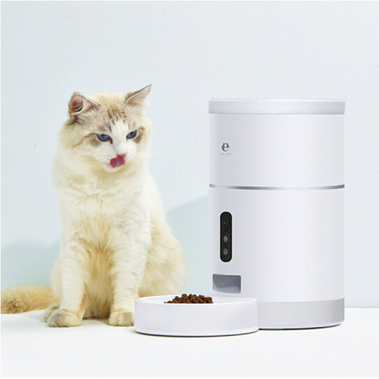 Pet Dog Cat Food Dispenser Bowl with Camera Wide Angle Automatic Pet Feeder Food Bowl APP Control Pet Accessories