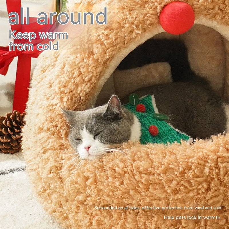 Tapis de lit pour animaux de compagnie, sac mongol d'élan, grand espace, amovible et lavable, pour chat