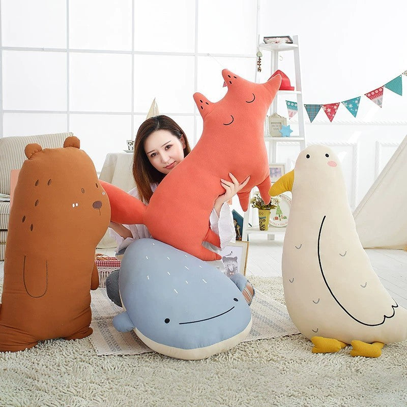 Soft Forest Seabird Whale Home Cushion Plush Toy