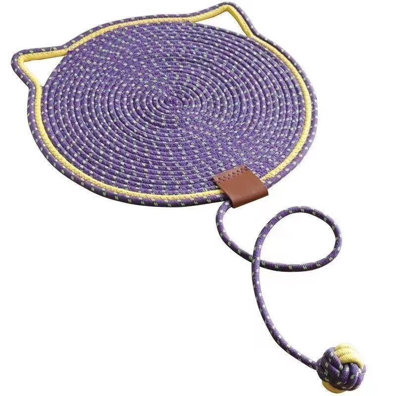 Woven Cotton Cord Cat Scratching Pad Self-hi Ball Integrated