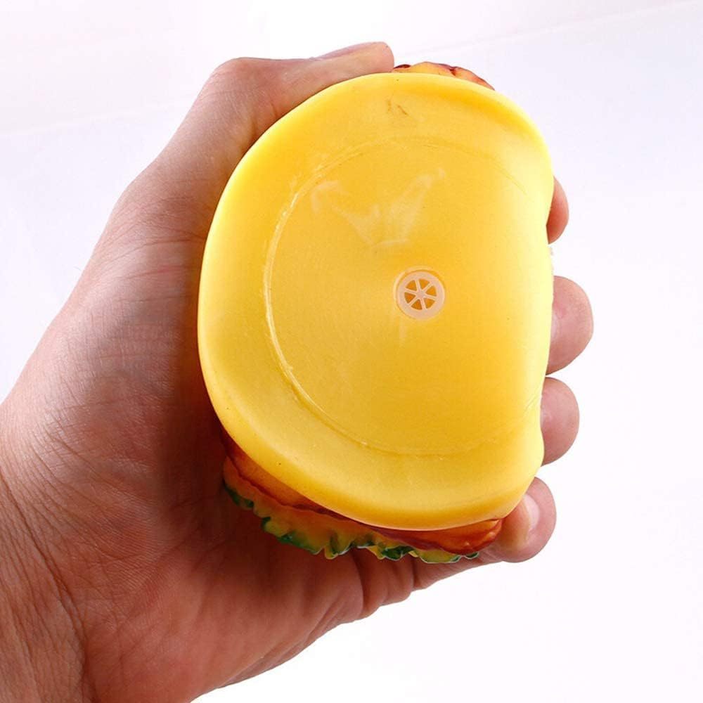 Hamburger Squeaky Toy Bite-Resistant Hamburger Dog Toys Squeaky Chewing Toys Tooth Cleaning Dog Supplies, Golden Retriever Teddy Pets Dog Training, Sofa Damage Prevention, Hamburger Pet Toys