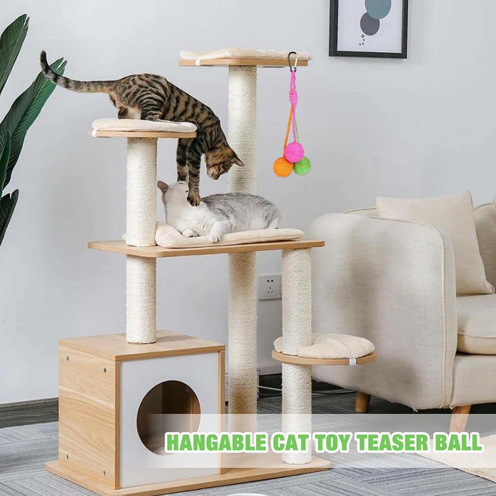 Bola rascadora para gatos, rascador masticable para gatitos, pelota interactiva masticable con cuerda de sisal para gatos, pelota rodante para gatos, juguete para rascar, para gatitos de interior, cachorro, gato, mascota