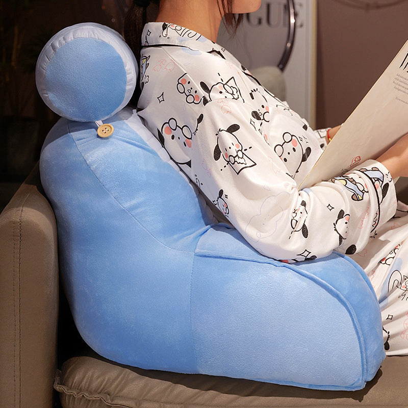 Summer Cartoon Latex Ice Silk Lumbar Support Pillow Cool Feeling Doudou Classroom Long Sitting Waist Support