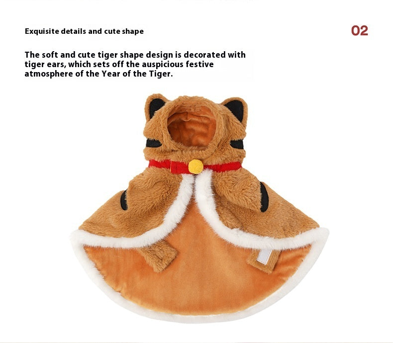 Cape Thickened Cloak Small Dog Plush Cloak