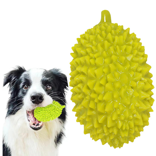 Jouets à mâcher en forme de durian pour chiens Jouets couineurs Beaux fruits Nettoyage et dressage des dents pour chiots Petits et moyens animaux de compagnie