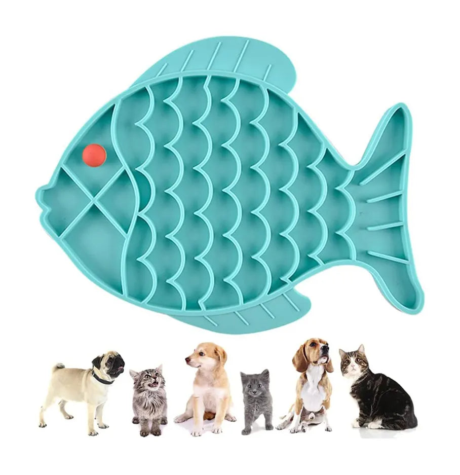 Tapis à lécher en Silicone pour chiens de compagnie, assiette de nourriture lente, bol de riz pour petits et moyens chiens, mangeoire Anti-étouffement, distributeur de friandises pour chiots