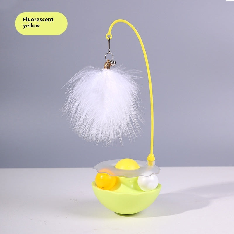 Vaso de plumas divertido gato automático gatos Teaser juguete productos para mascotas