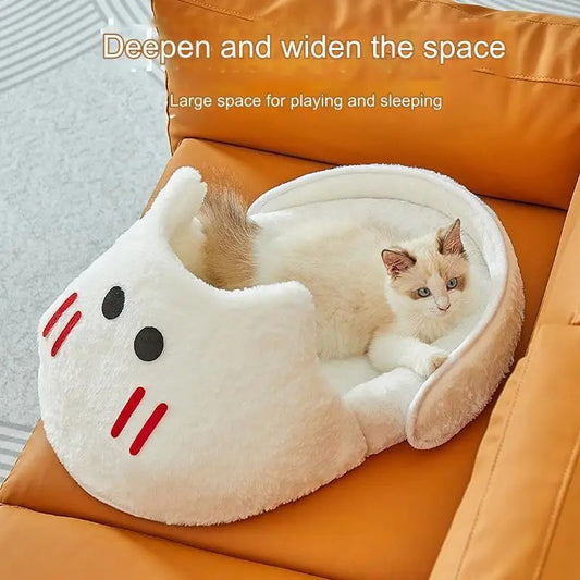 Portable Plush Slipper Cat Bed Pet Mattress Warm Soft Comfortable Basket Sleeping Bag Nest Beds For Cat And Dog Pet Accessories