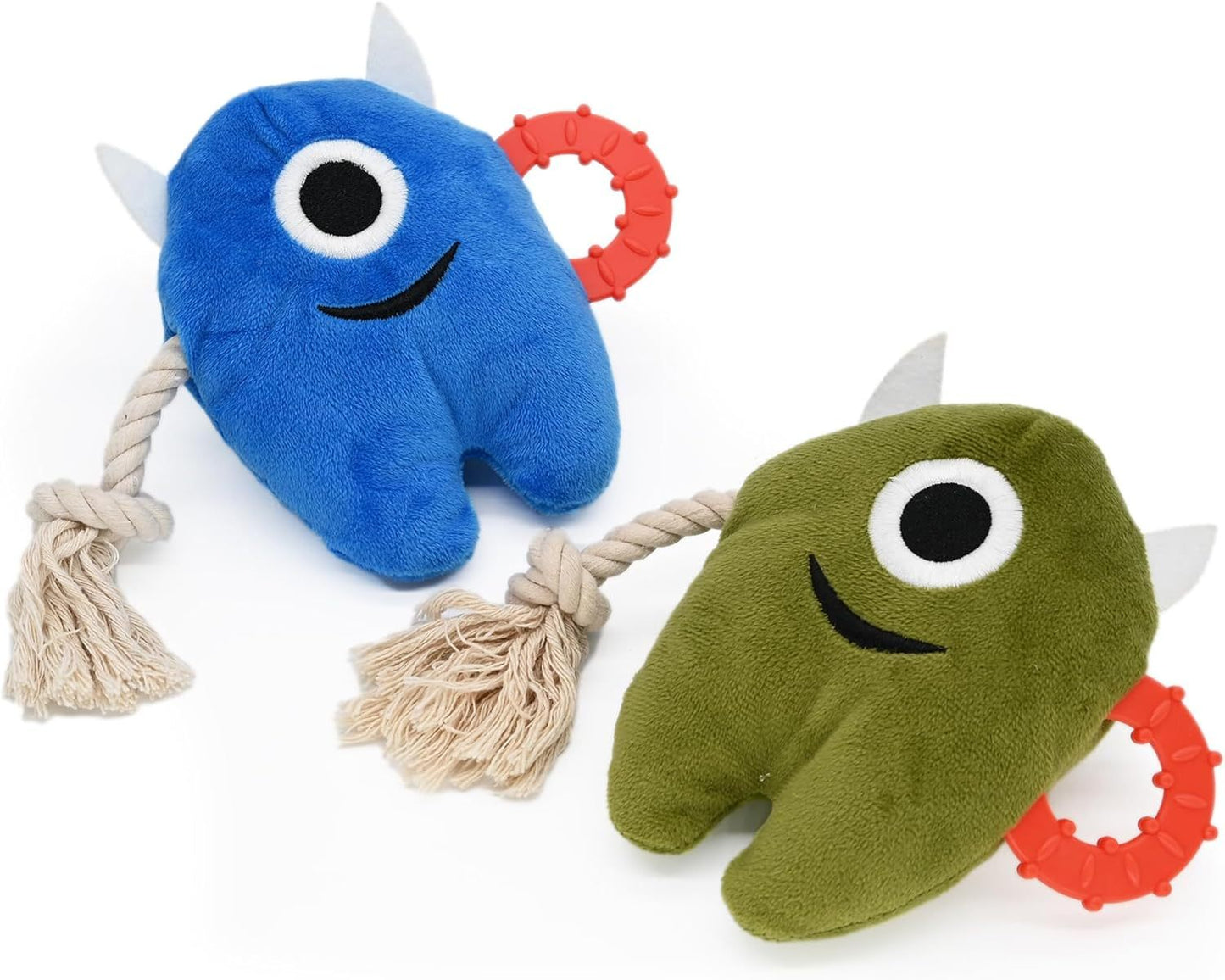 Jouets à mâcher couineurs pour grands chiens Jouets en peluche pour chiens en peluche pour mâcheurs agressifs Jouets en corde de tir à la corde durables Jouets pour chiots pour petites, moyennes et grandes races Jouets monstres