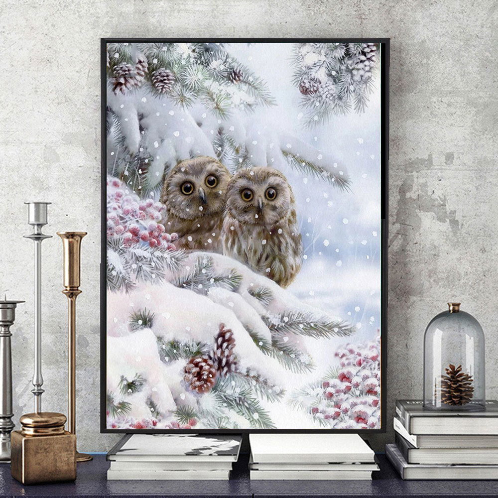 Animal Home Decoration Cross  Owl Mosaic