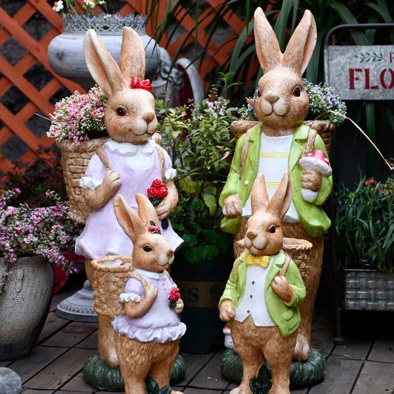 Animal Flower Pot Decoration Rabbit Creative Cute