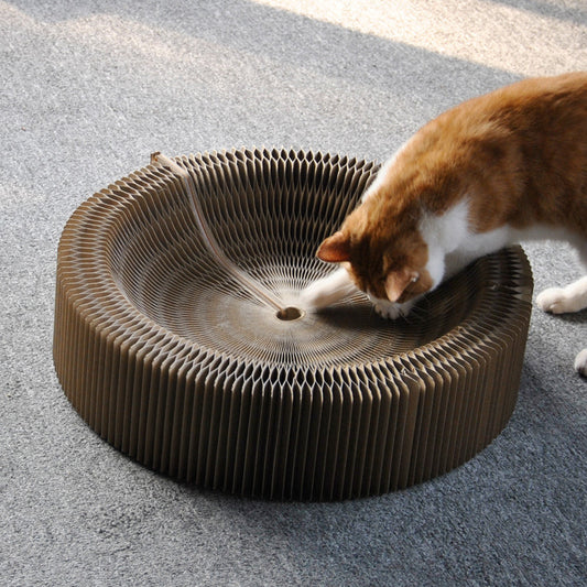 Tablero rascador corrugado, nido de órgano, juguete grande plegable para gatos, sacapuntas de garras, suministros para mascotas