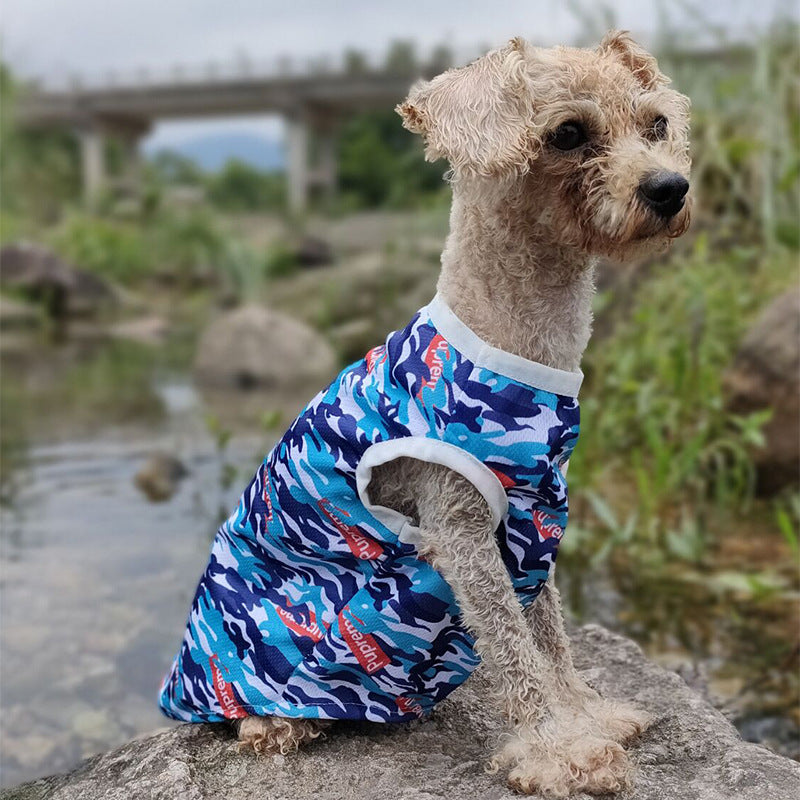 Ropa de chaleco para perros de camuflaje de primavera y verano