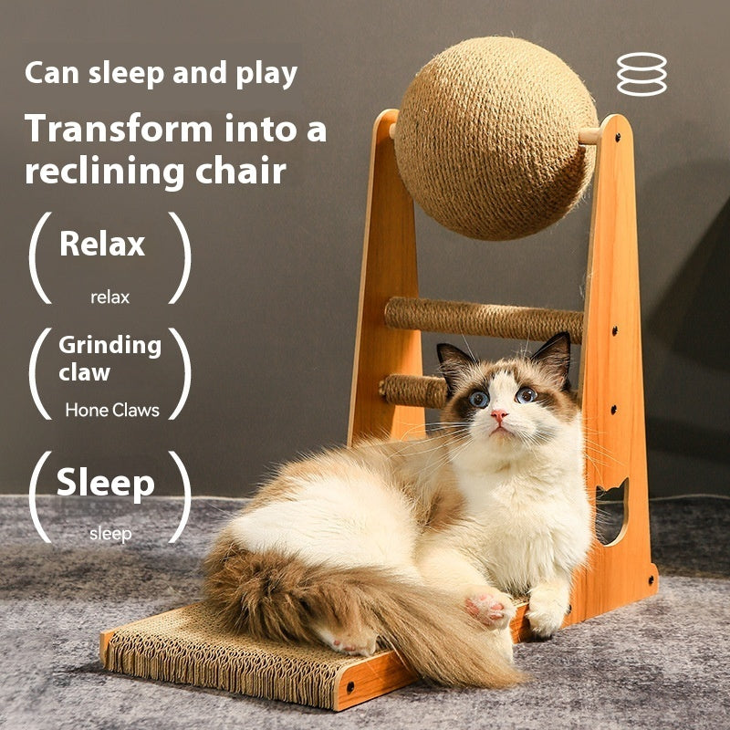 Cat Scratch Board Wear-resistant Non-dandruff Vertical Sisal Scratch-resistant Self-Hi Relieving Stuffy Scratching Board Toy