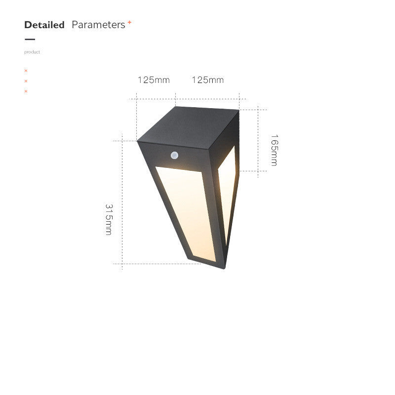 Sensor impermeable de luz solar LED para jardín al aire libre