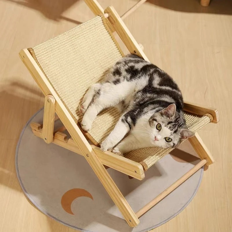 Solid Wood Cat Climbing Frame Recliner Four Seasons Universal