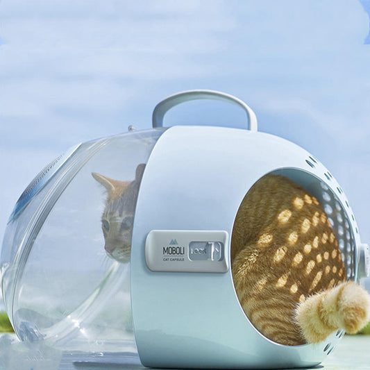 Bolsa de transporte para salida de gato, cápsula espacial transparente portátil