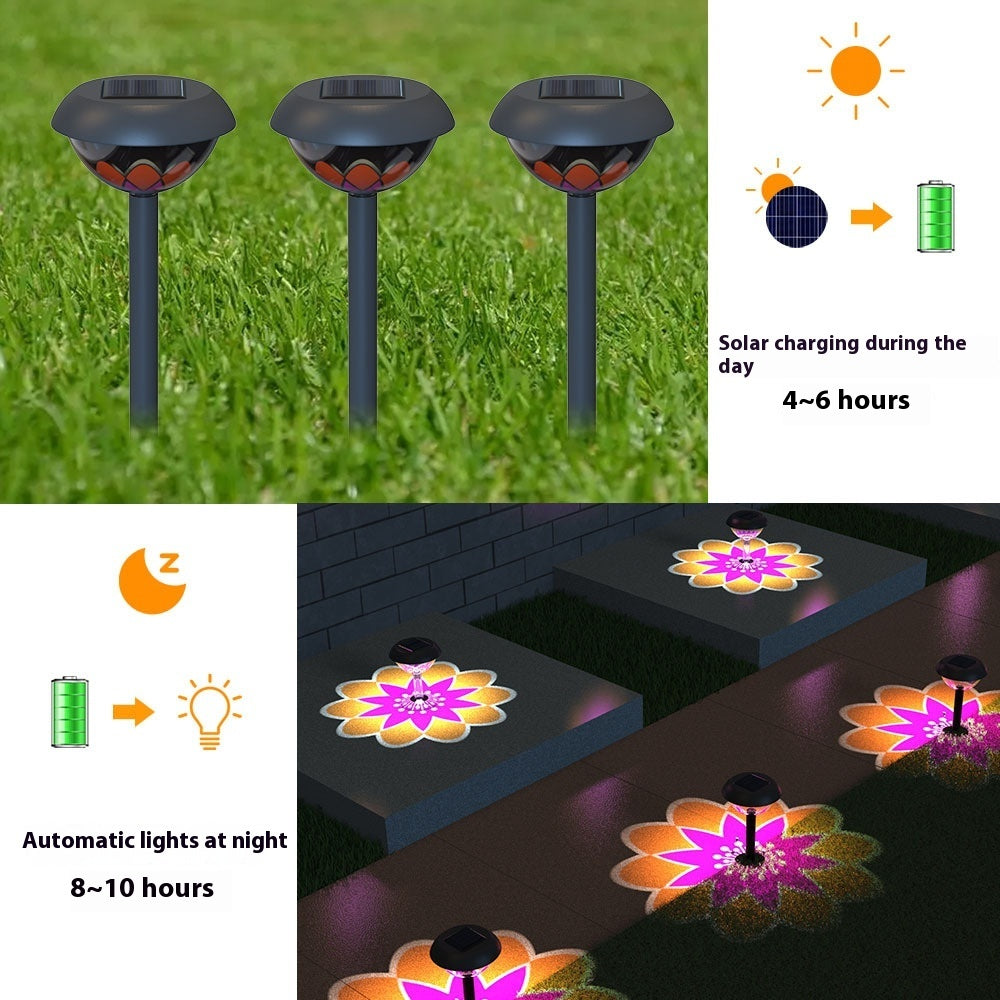 Lampe de projection à énergie solaire pour jardin et cour extérieure étanche