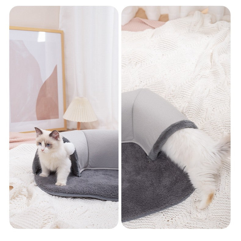 Nid de chat d'automne et d'hiver, peluche tunnel pour chat