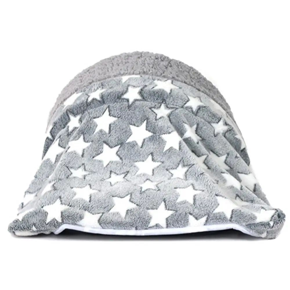 Cat Winter Sleeping Bag Cozy Arch-Shaped Burrowing Cat Bed Snuggle Sack  Washable Cat Tent Covered Cat Bed Enclosed For